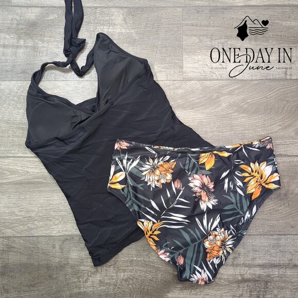 Suuksess Cross Front Halter Tankini Swimsuit Size XL - Picture 5 of 5